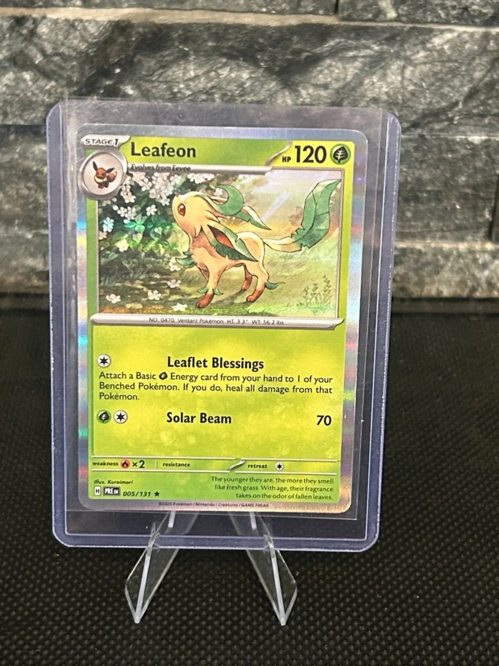 Pokémon Leafeon 005/131 Holo from Prismatic Evolutions Set M/NM‎